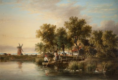 Sonnenbeschienene Norfolk-Flusslandschaft von James Stark